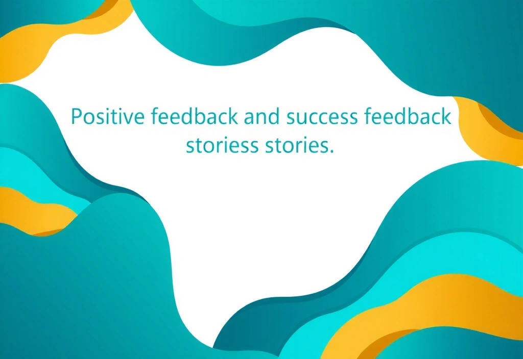 Abstraktní obraz pozitivní zpětné vazby nebo úspěšných příběhů, symbolizující růst a spokojenost.